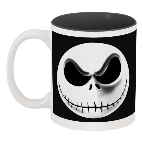 фото Кружка printio цветная внутри jack skellington (джек скеллингтон)