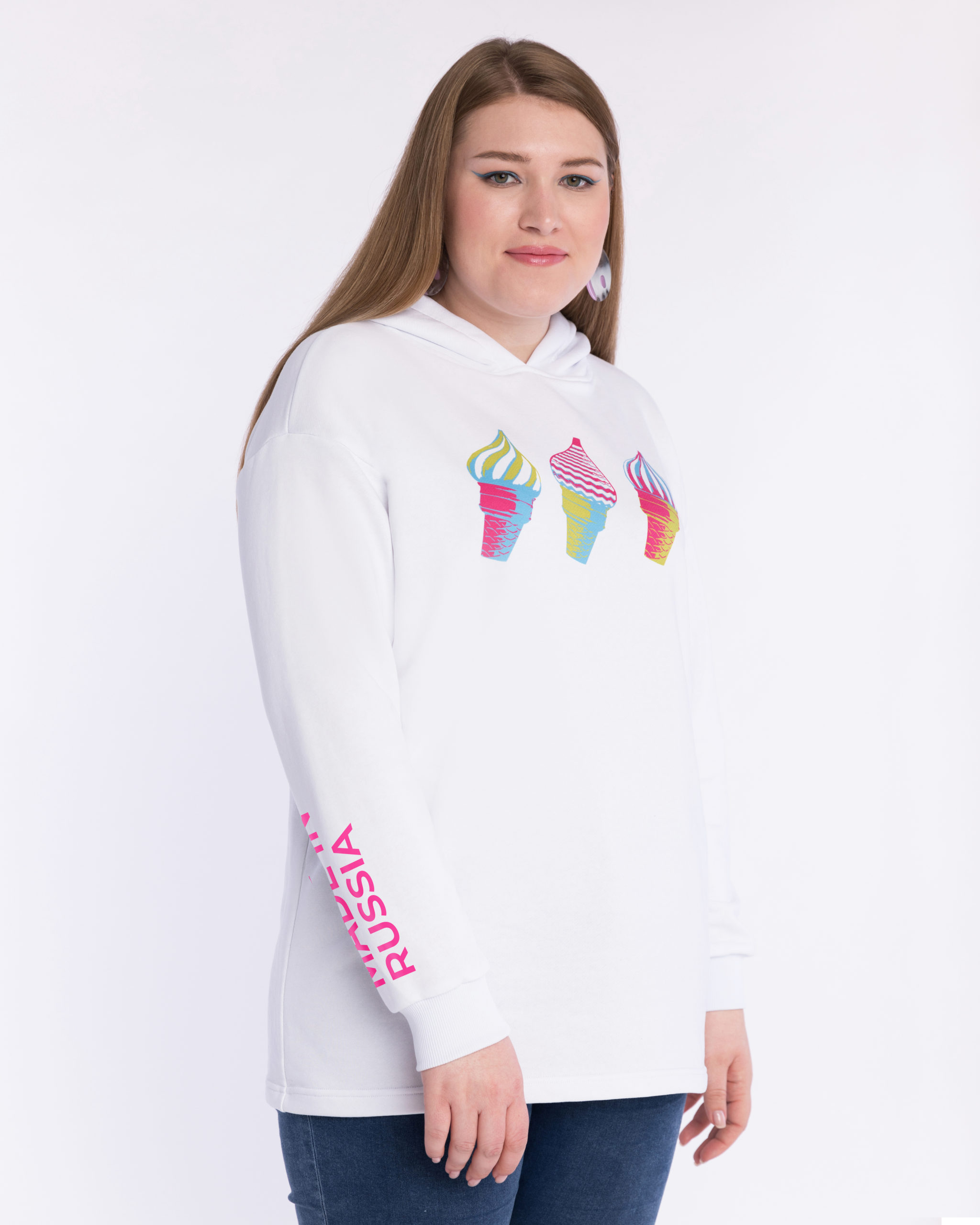 

Худи женское BARMARISKA Мороженое белое 52-54, Мороженое