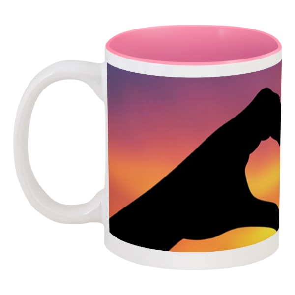 фото Кружка printio цветная внутри сердце