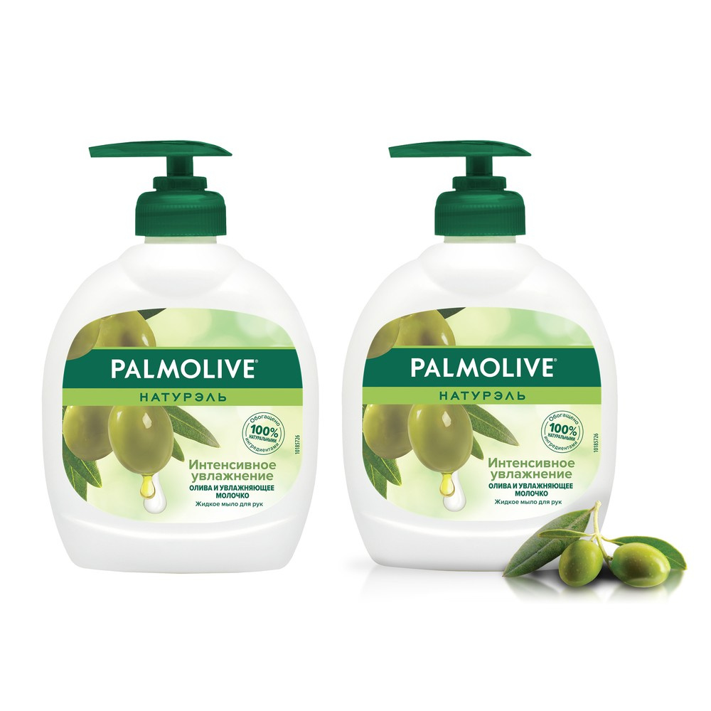 Жидкое мыло Palmolive Олива и увлажняющее молочко 2шт по 300 мл косметическое мыло palmolive натурэль роскошная мягкость 90гр
