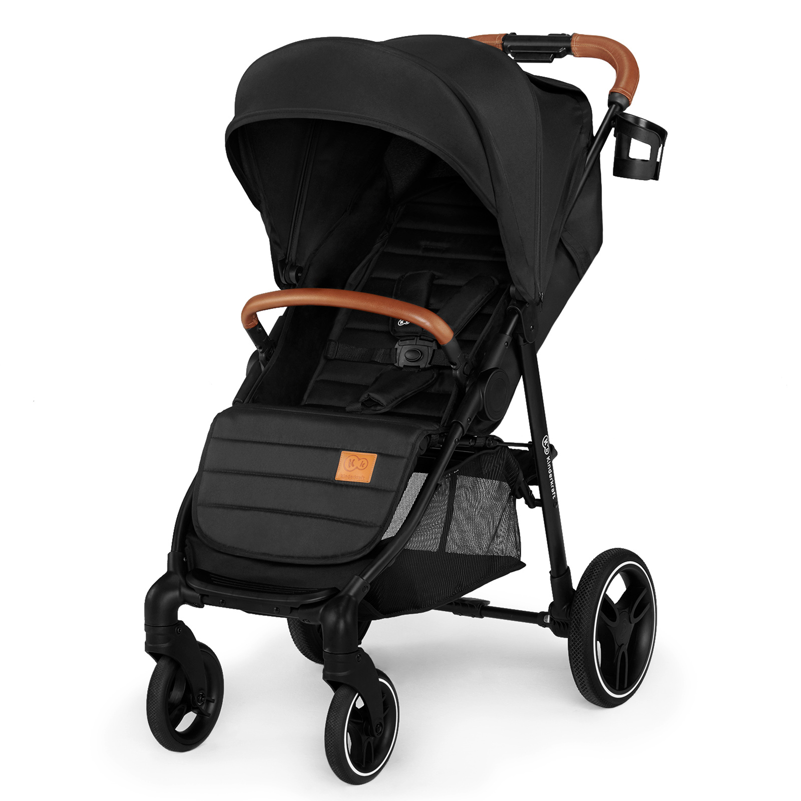 фото Коляска прогулочная kinderkraft grande lx black