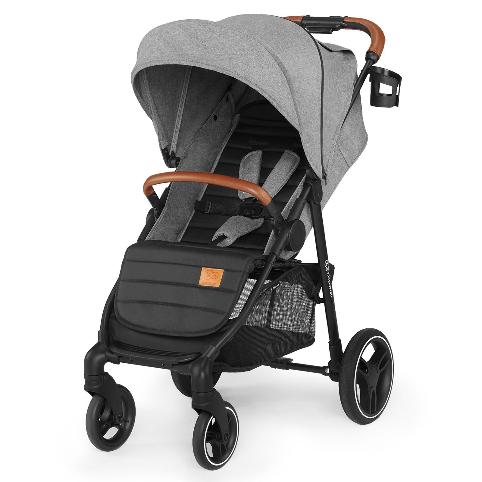 фото Коляска прогулочная kinderkraft grande lx grey