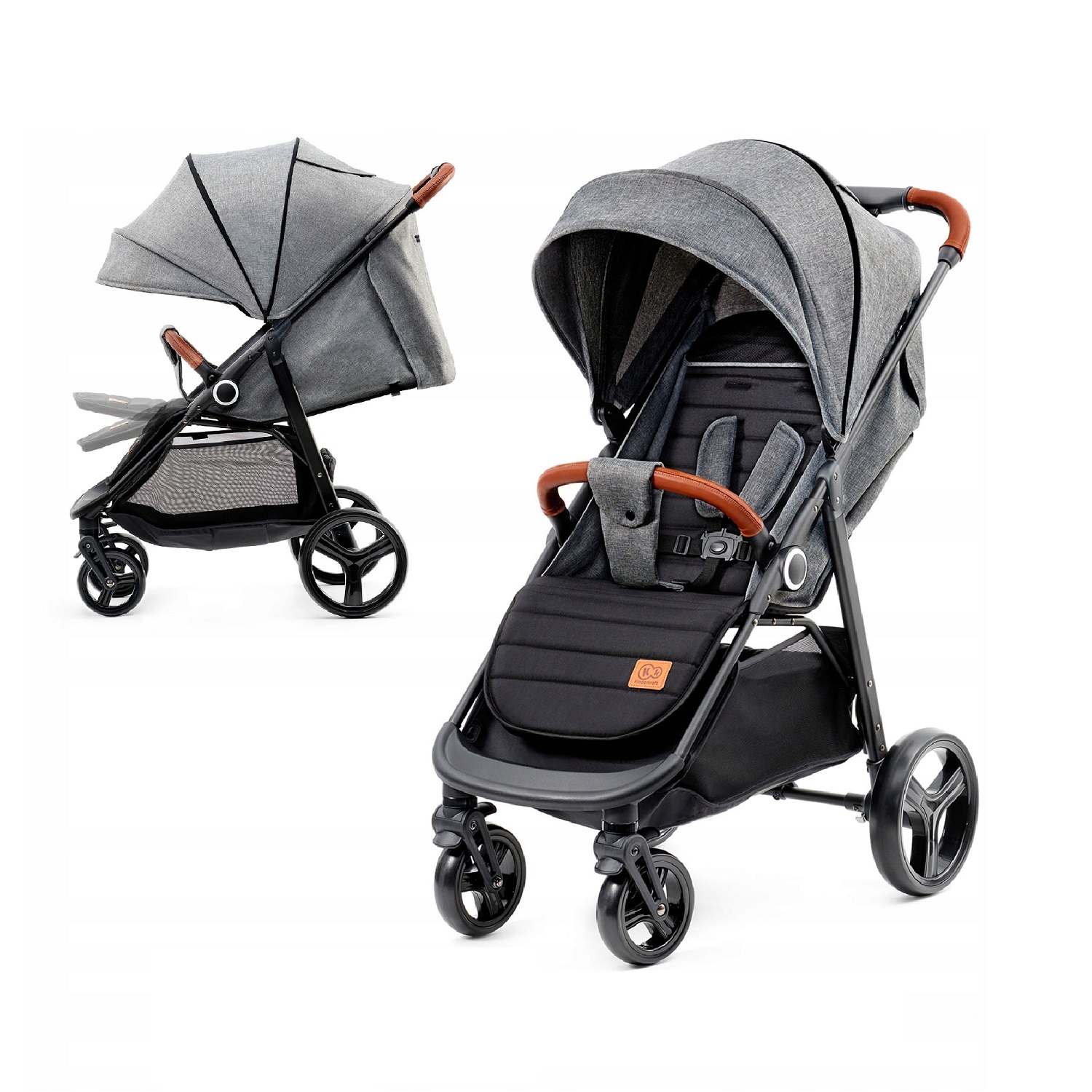 фото Коляска прогулочная kinderkraft grande grey