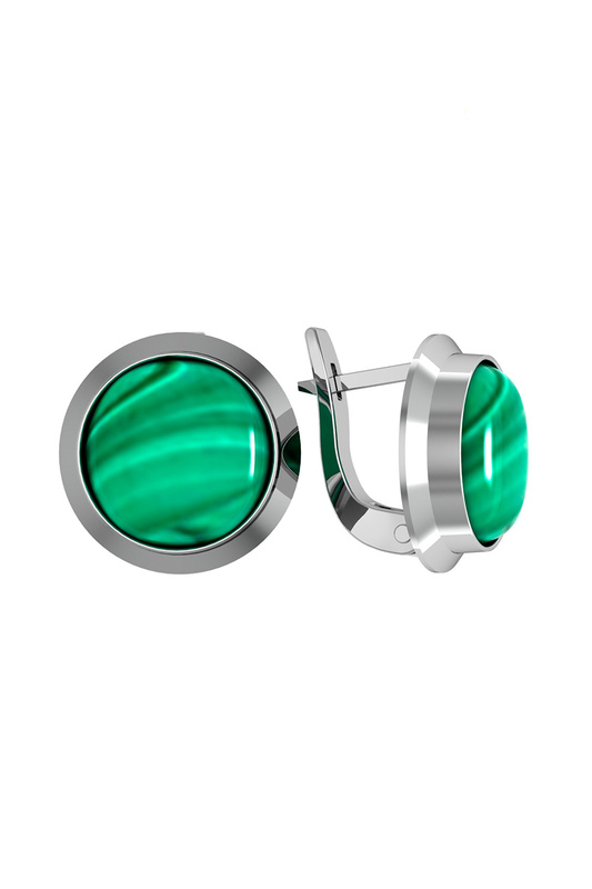

Серьги женские из серебра ПРИВОЛЖСКИЙ ЮВЕЛИР 331105-ML, малахит, 331105-ML
