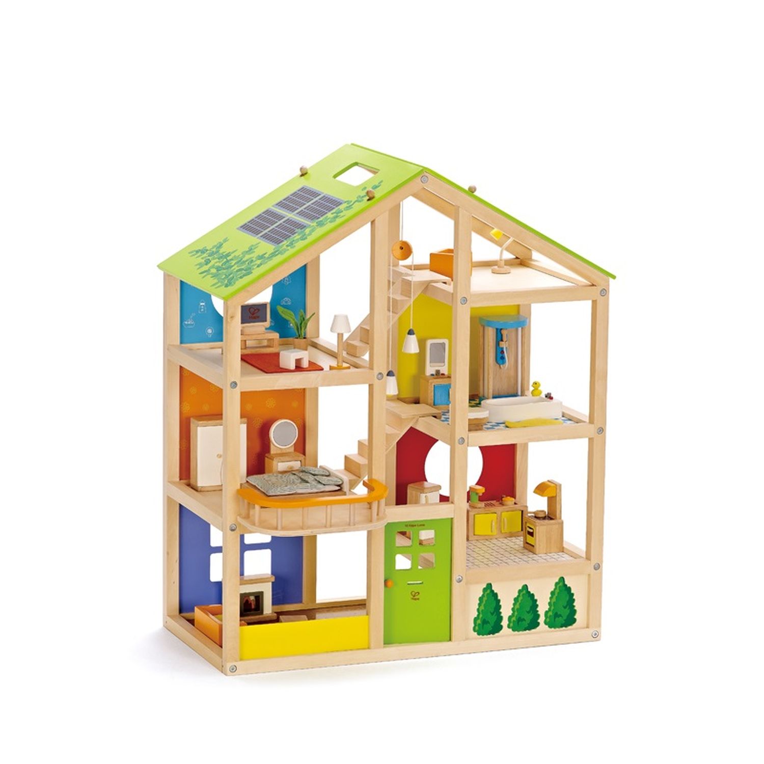 фото Кукольный дом для мини-кукол с мебелью 33 предмета hape e3401_hp