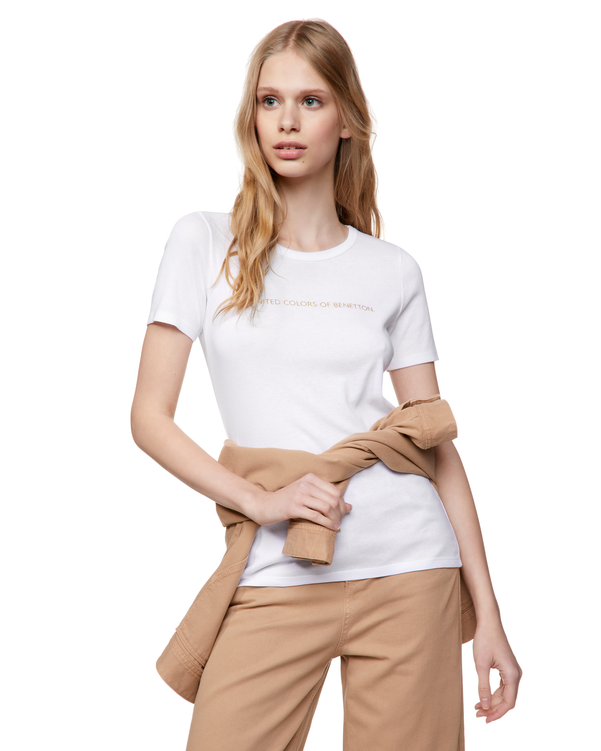 фото Футболка женская united colors of benetton ccc_3ga2e16a2 белая m