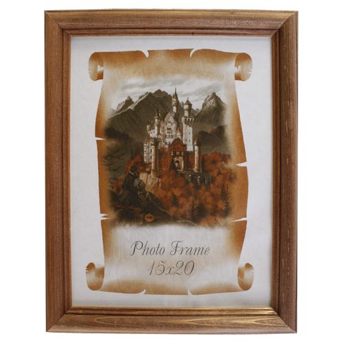 

Рамка деревянная со стеклом, орех, 15*20/44 2N68