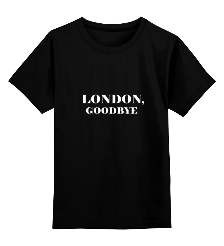 Детская футболка Printio London, goodbye цв.черный р.140 goodbye leningrad
