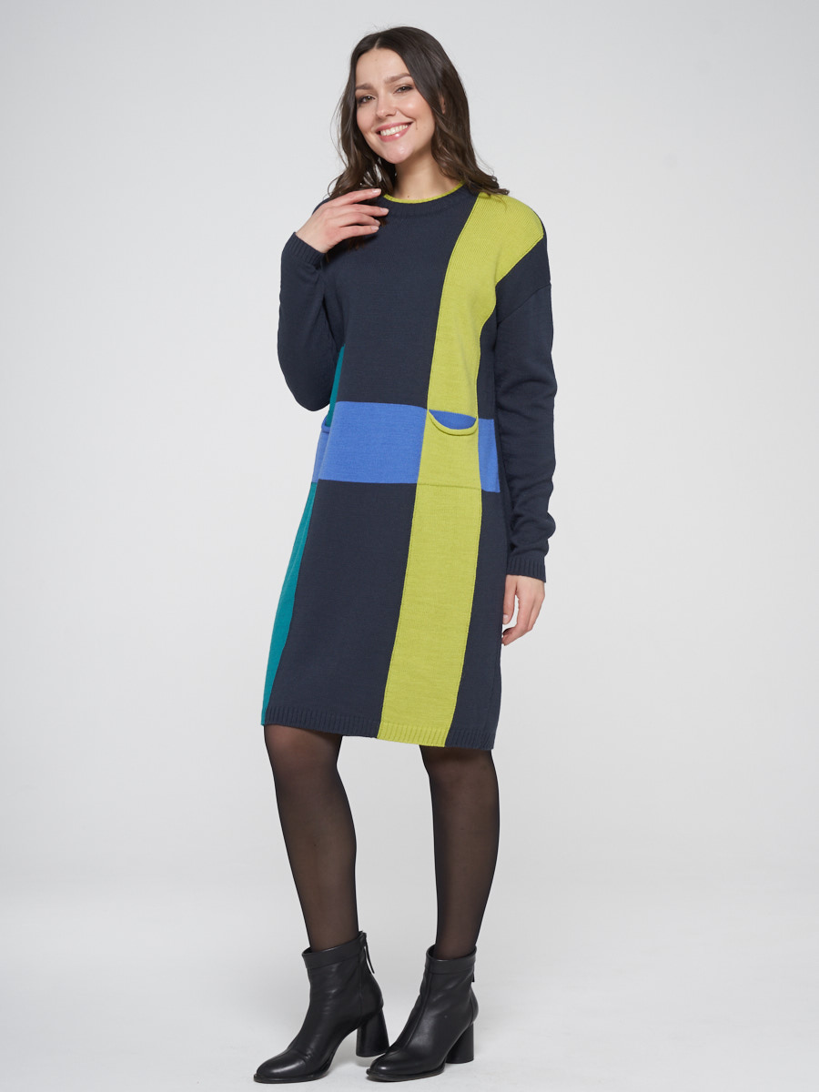 

Платье женское VAY 202-2435 синее 48, 202-2435