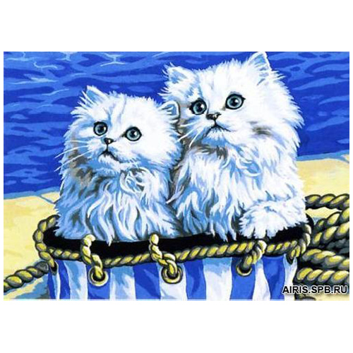 

Канва с рисунком MARGOT 'Белые котята' 40*50 см MRC1531-337