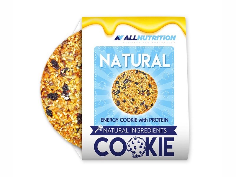 

ALLNUTRITION Печенье ALLNUTRITION Natural Cookie 60 г, 12 шт, вкус: мёд, семена, орехи