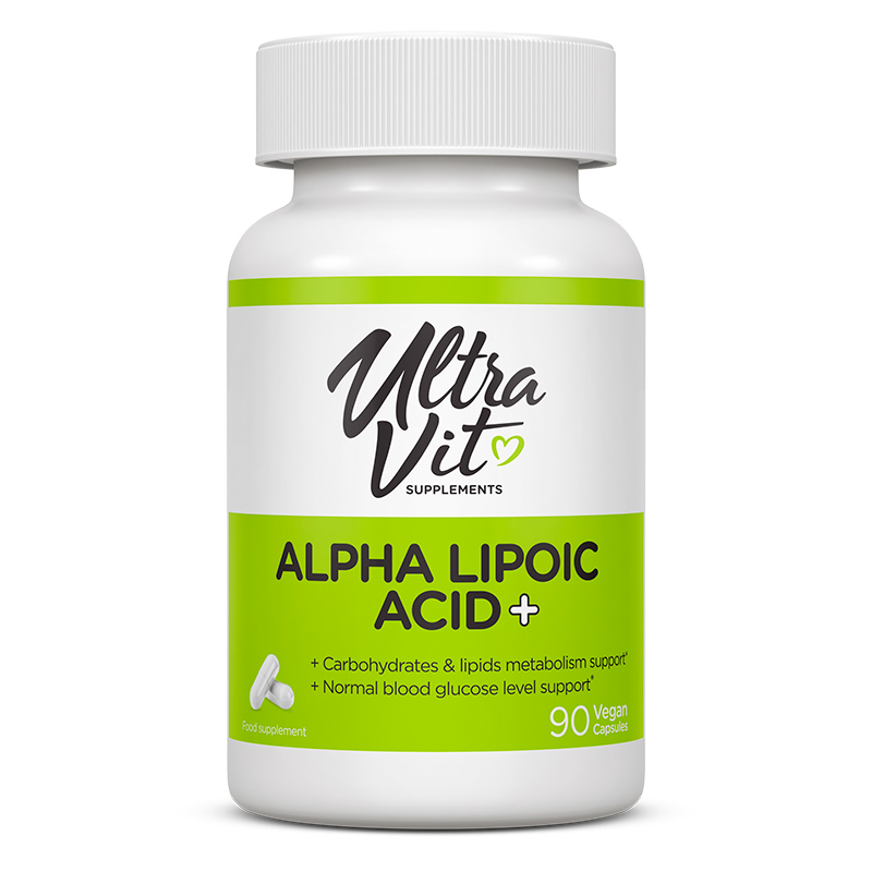 фото Ultravit альфа-липоевая кислота vplab alpha lipoic acid+, 90 капс ultra vit