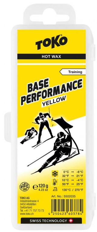 фото Безфтористый парафин toko 2020-21 base performance yellow 120 g yellow