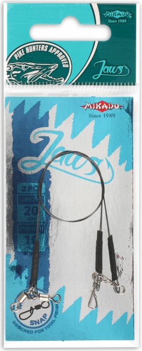 Поводок титановый Mikado JAWS LIGHT 25 см/10 кг., уп.=2 шт.