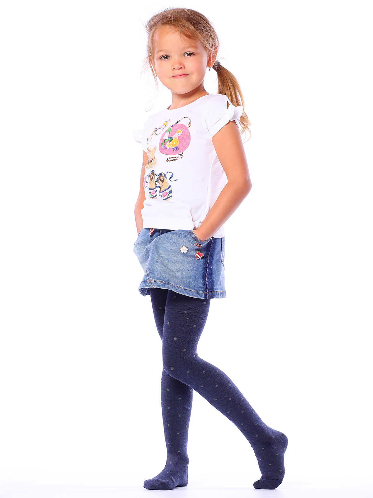 

Колготки детские Giulia, цв. синий р.92, D028LITTLEKIDSMELANGE