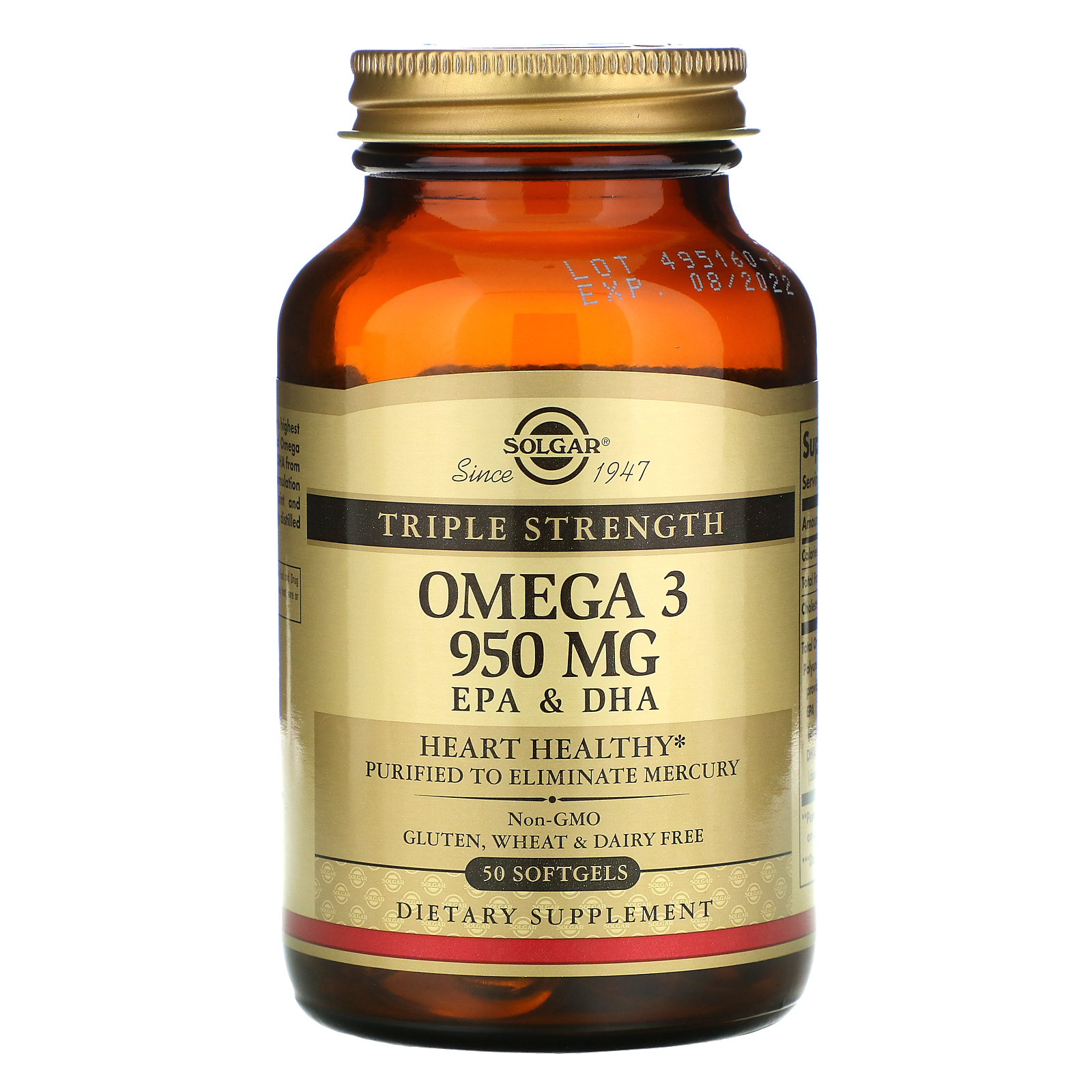 Solgar Омега-жир Solgar Omega 3 950 мг, 50 капс