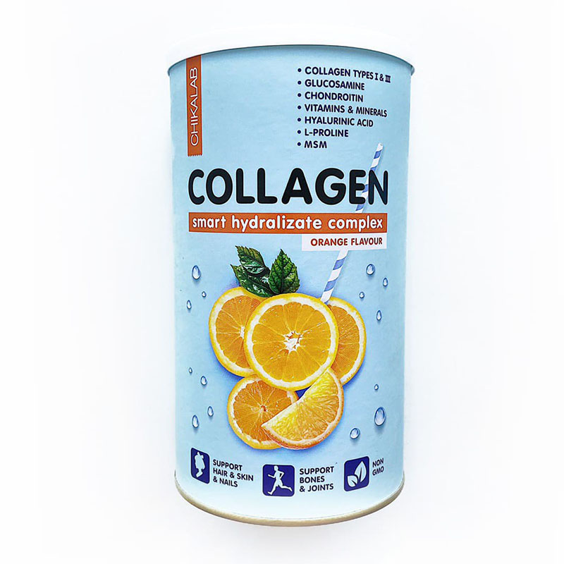 фото Chikalab коллаген chikalab collagen, 400 г, вкус: апельсиновый