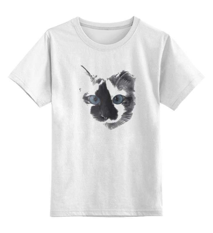 Детская футболка Printio Кошка цв.белый р.152