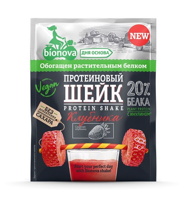 

Протеин Bionova Shake, 25 г, strawberry, Shake