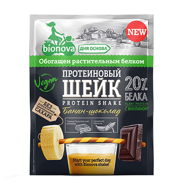 

Протеин Bionova Shake, 25 г, banana-chocolate, Shake