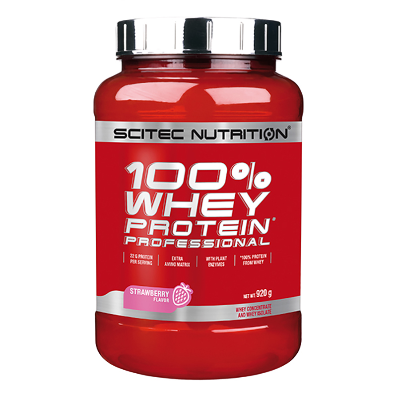 Протеин Scitec Nutrition 100% Whey Protein Professional, 920 г, strawberry