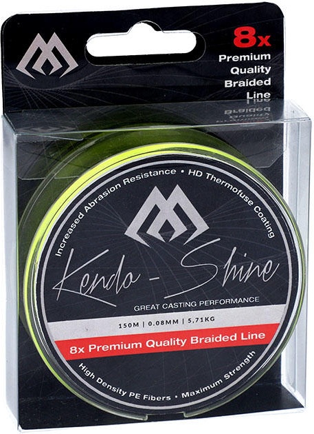 

Леска плетеная Mikado Kendo Shine 8-x HDPE 0,18 мм, 150 м, 17,81 кг, yellow, Желтый, Kendo Shine 8-x HDPE