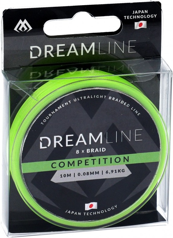 

Леска плетеная Mikado Dreamline Competition 0,1 мм, 10 м, 8,73 кг, green, Зеленый, Dreamline Competition