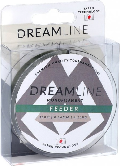 

Леска монофильная Mikado Dreamline Feeder 0,28 мм, 150 м, 9,73 кг, dark green, Зеленый, Dreamline Feeder