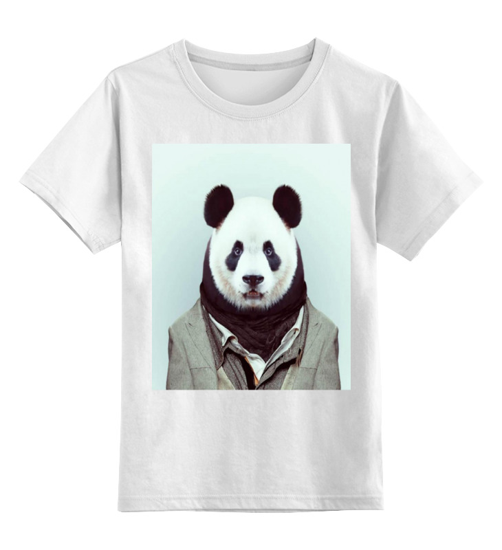 Детская футболка Printio Деловая панда цв.белый р.152