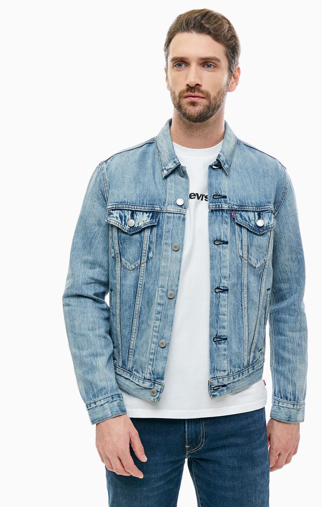 

Джинсовая куртка мужская Levi's 7233403510 синяя XXL, Синий, 7233403510