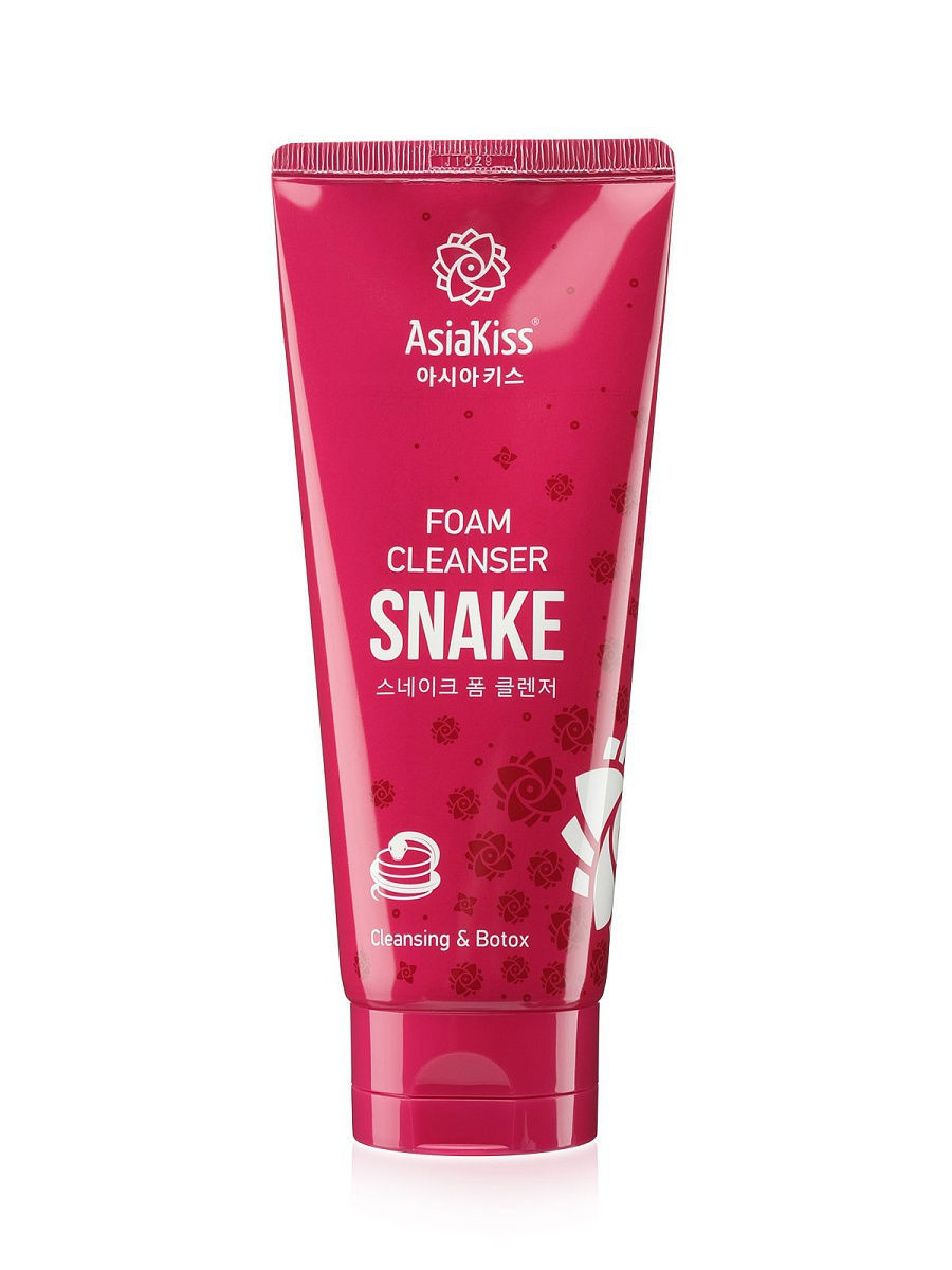 Пенка для умывания со змеиным ядом ASIAKISS, SNAKE FOAM CLEANSER, 180мл