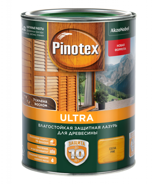 

Пропитка для защиты древесины Pinotex Ultra Тик 1л