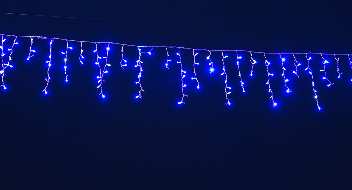фото Гирлянда электрическая мастерская деда мороза pvcicicle-3*0.6-150leds-b 150led цвет синий