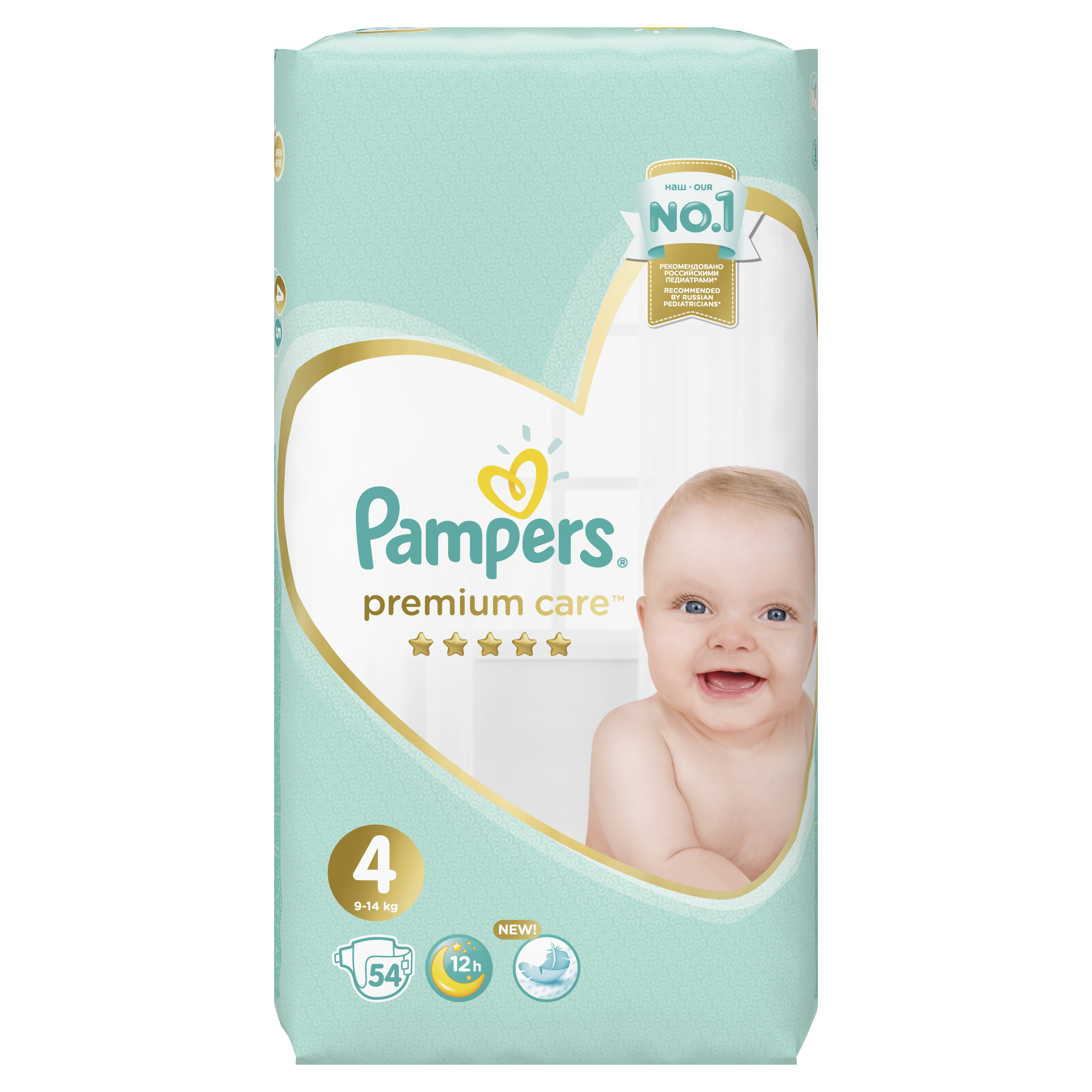 фото Подгузники pampers premium care 4 (9-14 кг), 54 шт.