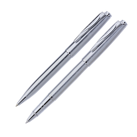 Набор подарочный Pierre Cardin Pen and Pen Silver ручка шариковая + роллер PC0980BP/RP 100025301499 серебристый