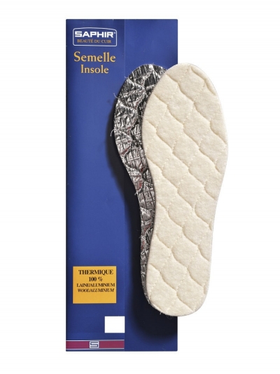 фото Стельки для обуви из шерсти saphir semelle insole thermique 100% laine aluminium р.41