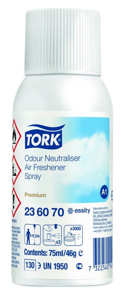 

Нейтрализатор запахов A1 Tork Premium аэрозольный 75 мл 3000 порций 12 штук