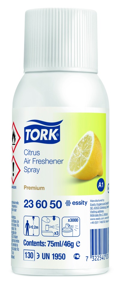 

Аэрозольный освежитель воздуха A1 Tork Premium цитрус 75 мл