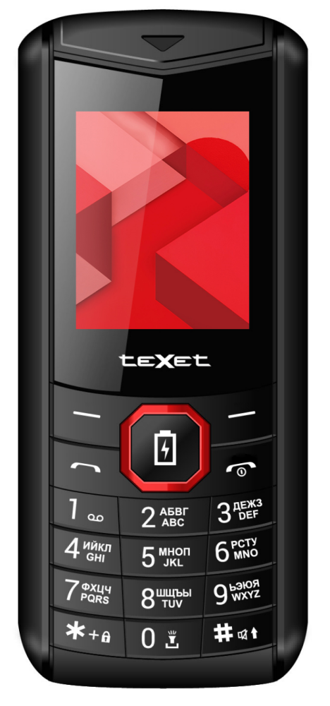 

Мобильный телефон teXet TM-D206 Black/Red, TM-D206