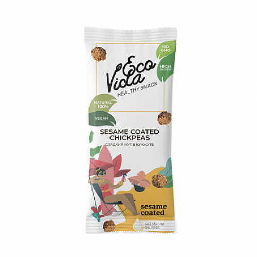 

Нут жареный с кунжутом, сладкий EcoVida 20 г