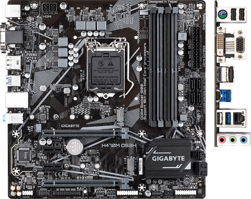 

Материнская плата GIGABYTE H470M DS3H, H470M DS3H