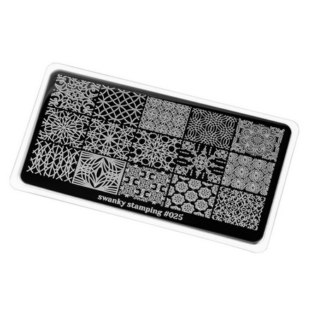 

Пластина Swanky Stamping для стемпинга №25, Серебристый