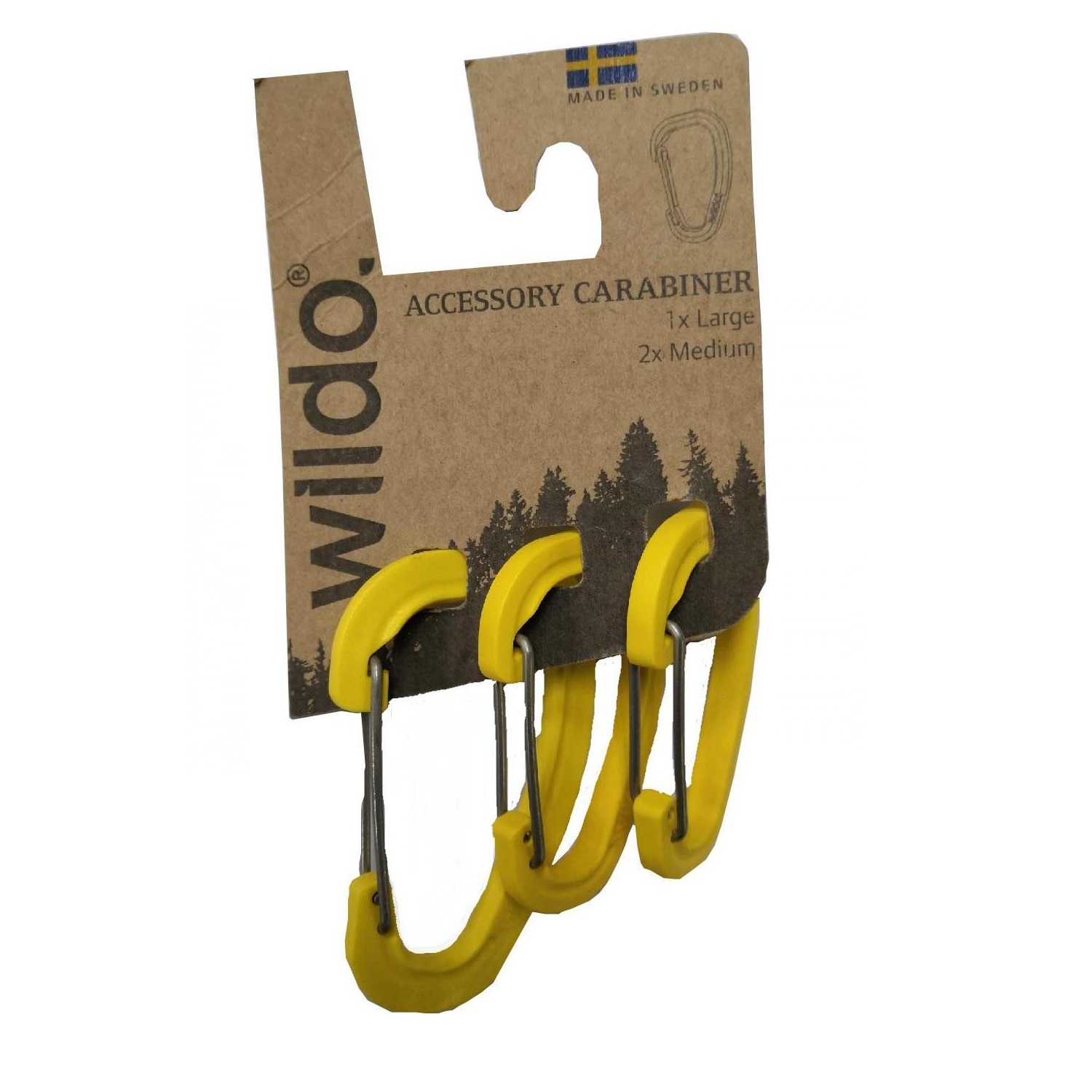 фото Набор карабинов wildo 2019 accessory carabiner set of three для аксессуаров wildo lemon