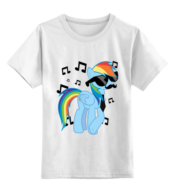 

Детская футболка классическая унисекс Printio Rainbow dash meloman, 0000000722154