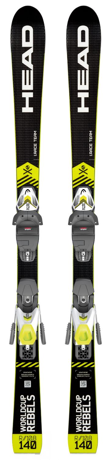 фото Горные лыжи head wc irace team slr pro 2020, black/yellow, 130 см