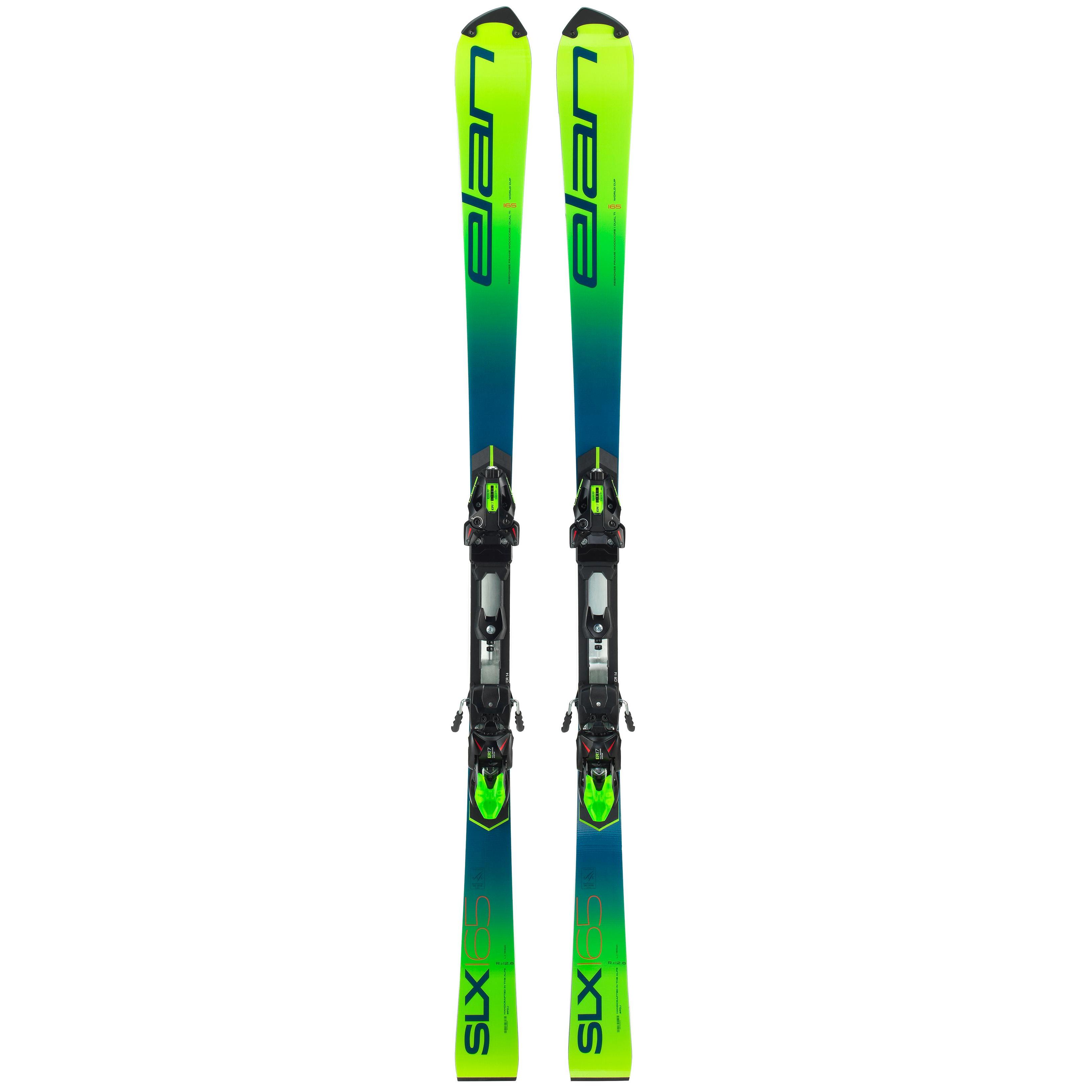 фото Горные лыжи elan slx fis plate 2021, green, 165 см