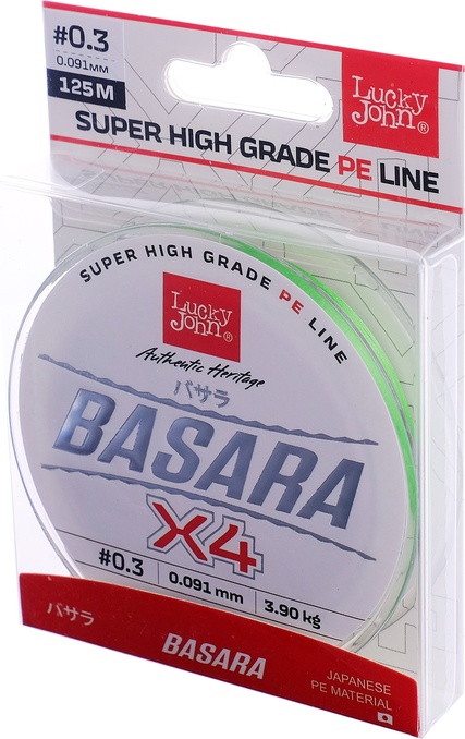 

Леска плетеная Lucky John Basara 0,09 мм, 125 м, 3,9 кг, light green, Зеленый, Basara