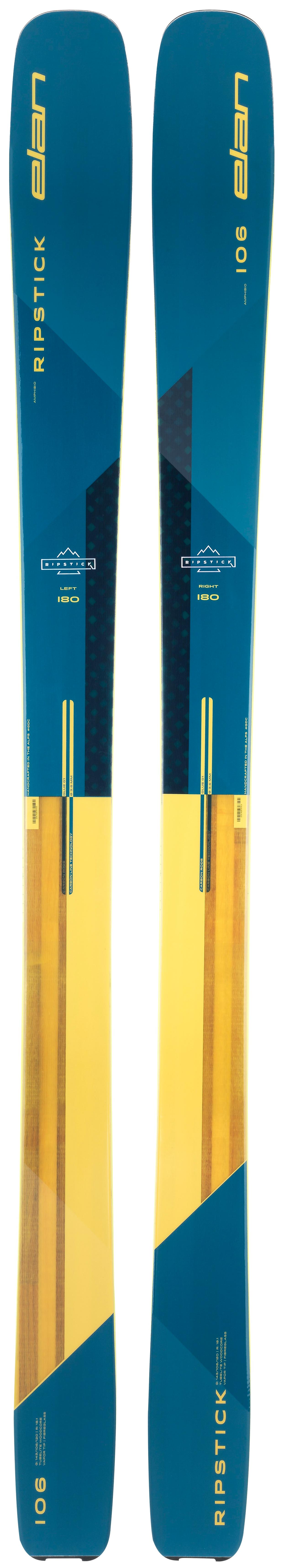 фото Горные лыжи elan ripstick 106 2021, blue/yellow, 188 см