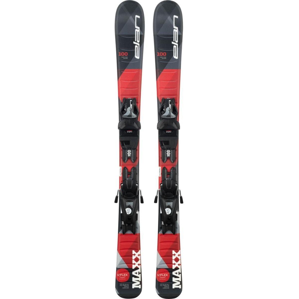 фото Горные лыжи elan maxx red qs 70-90 + el 4.5 shift 2021, black/red, 90 см