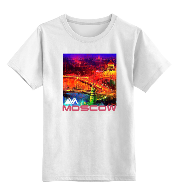 

Детская футболка классическая Printio Moscow love, р. 104, Белый, 0000000719422